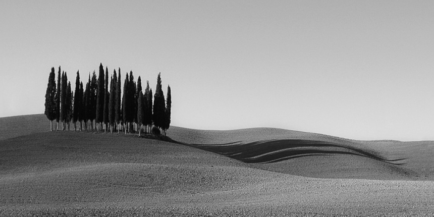 Tuscan landscapes in BW