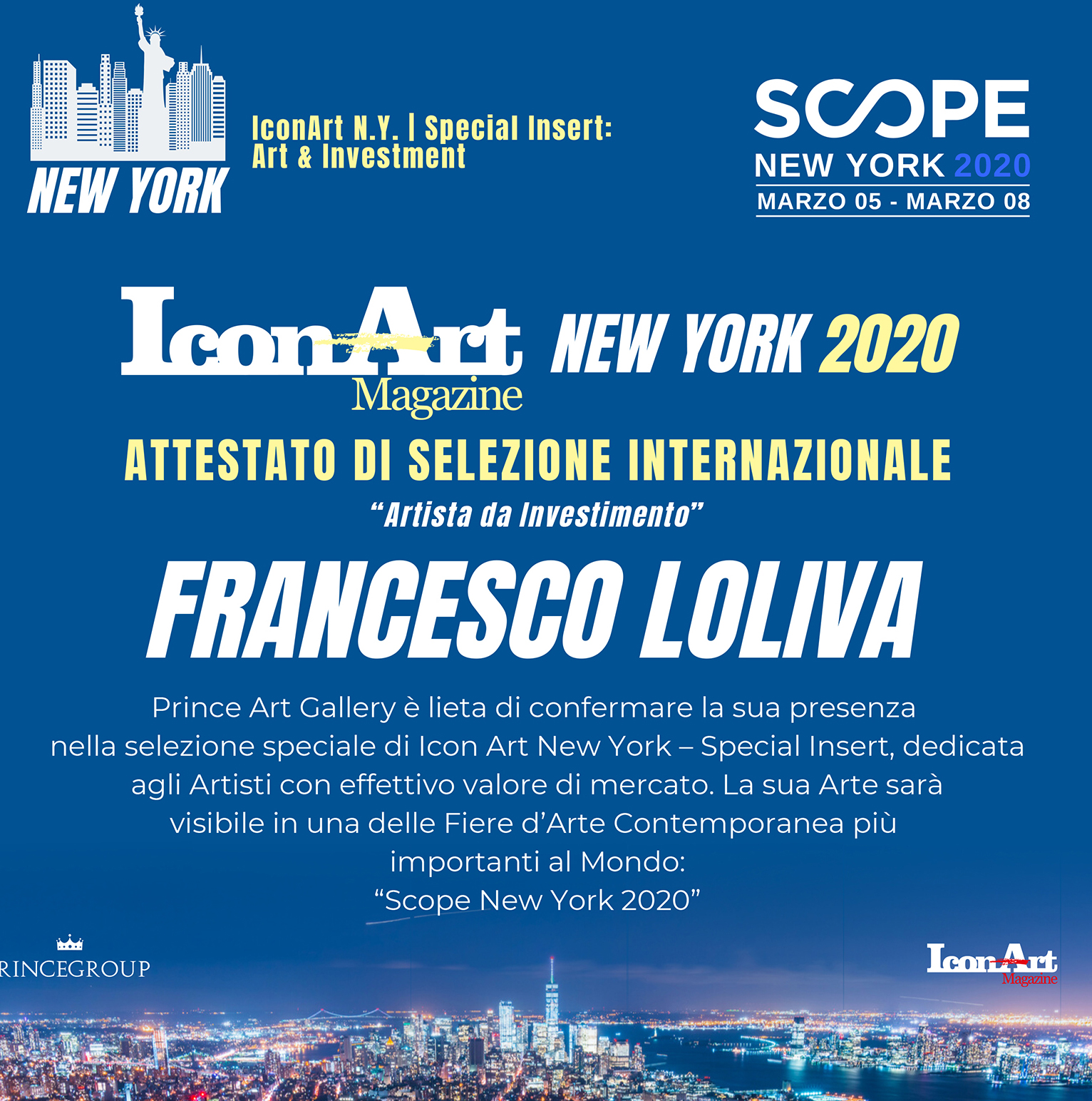 SCOPE ART NEW YORK 5-9 MARZO 2020